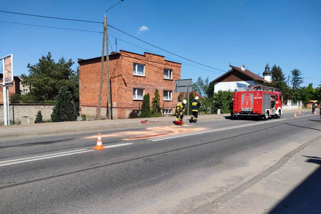 Kolizja na drodze krajowej w Górze