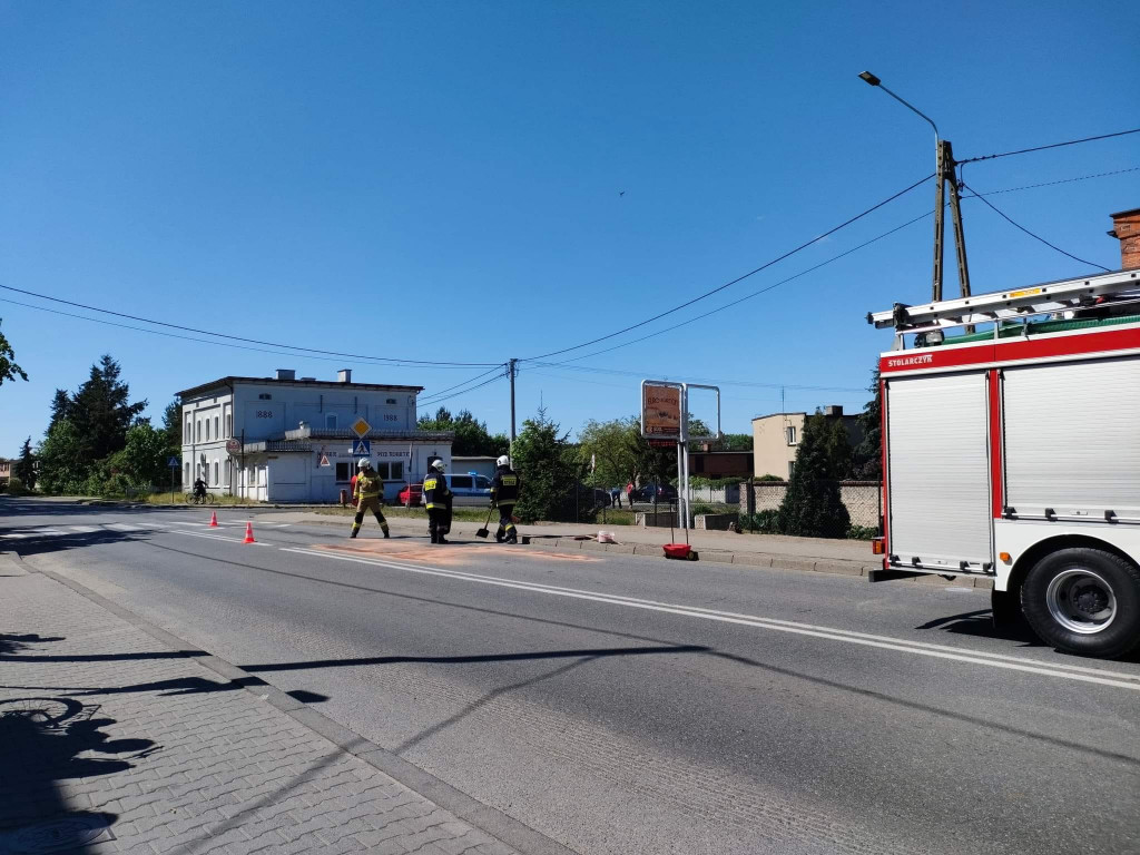 Kolizja na drodze krajowej w Górze