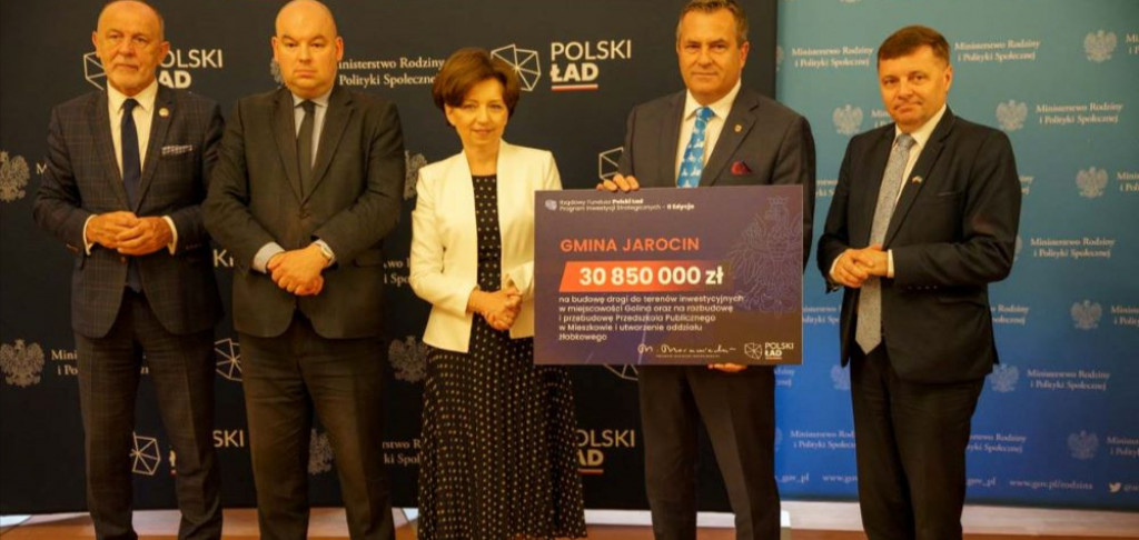 Czek na ponad 30 mln zł dotarł do Jarocina