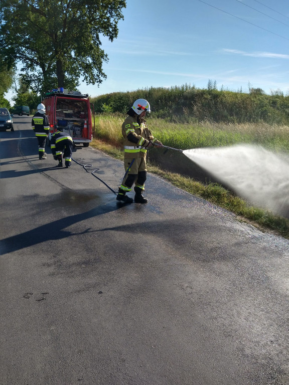 Pożar w lesie i przy przejeździe kolejowym