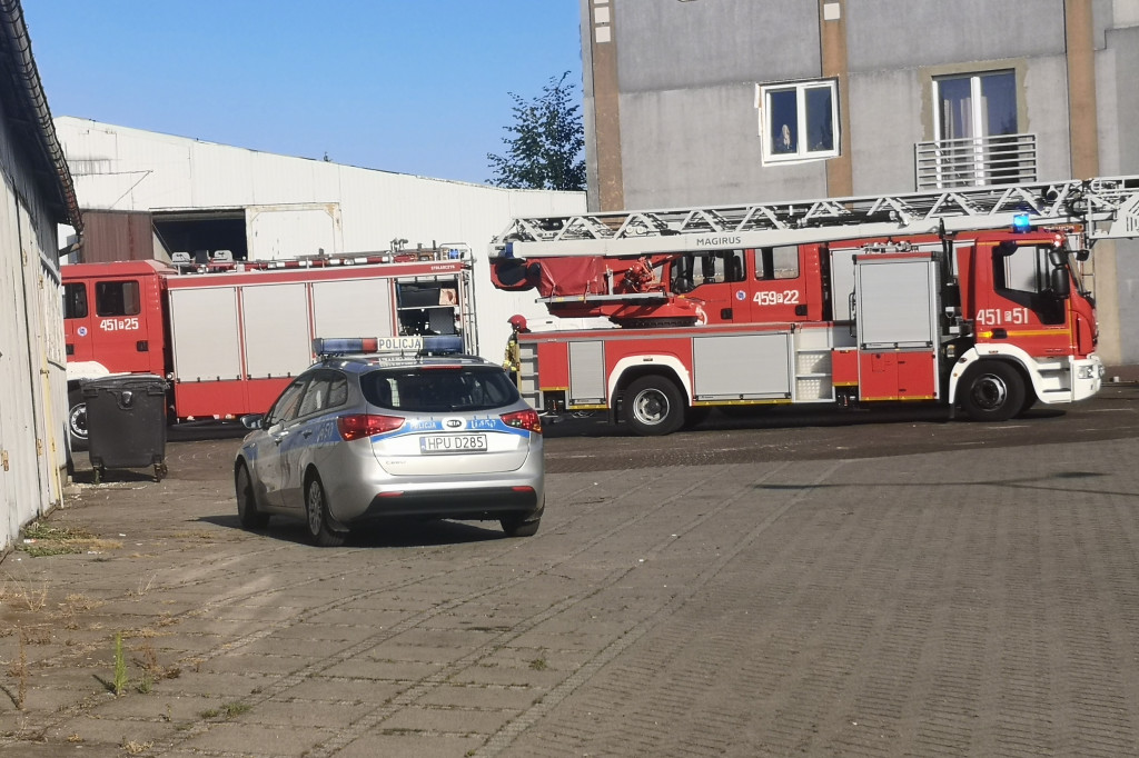 Pożar przy hotelu Kasyno w Jarocinie