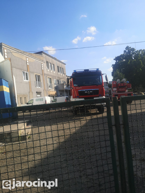 Pożar przy hotelu Kasyno w Jarocinie