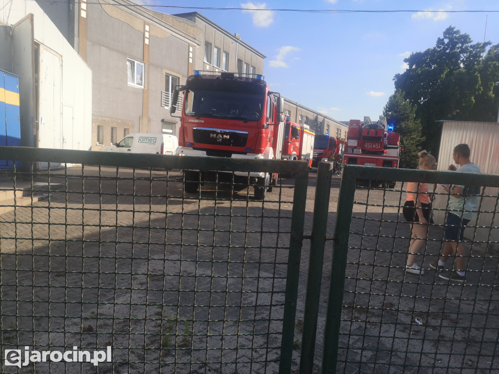 Pożar przy hotelu Kasyno w Jarocinie