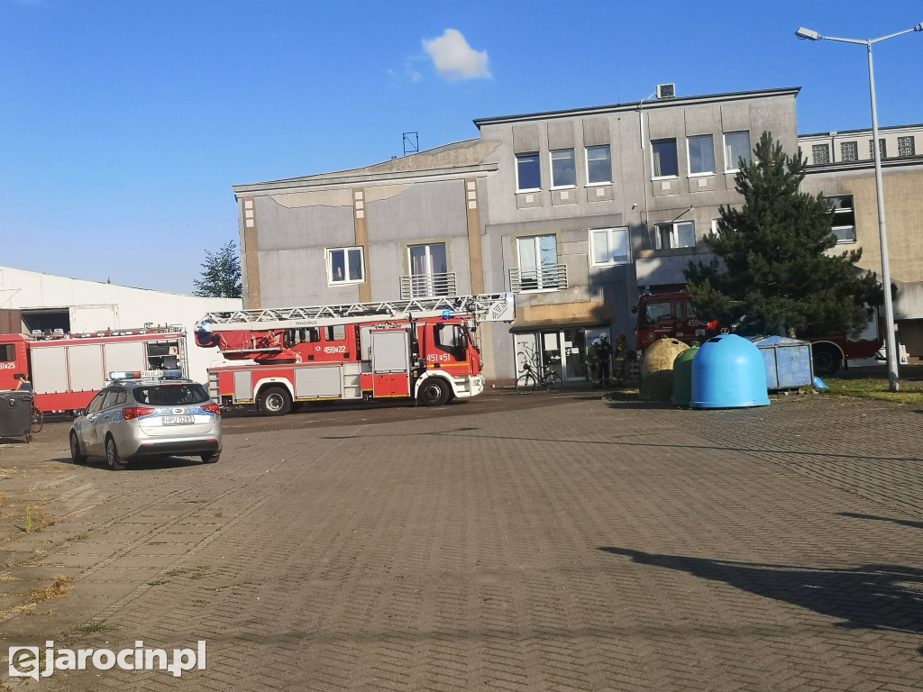Pożar przy hotelu Kasyno w Jarocinie