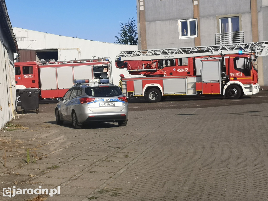 Pożar przy hotelu Kasyno w Jarocinie