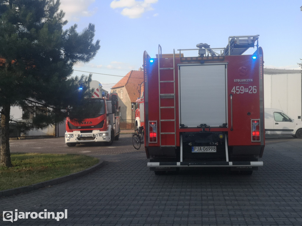 Pożar przy hotelu Kasyno w Jarocinie