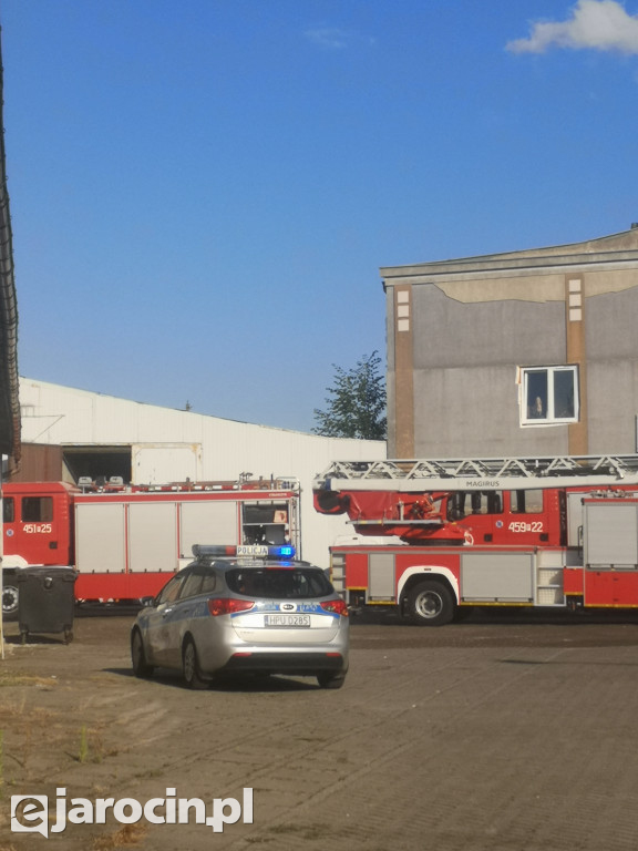 Pożar przy hotelu Kasyno w Jarocinie