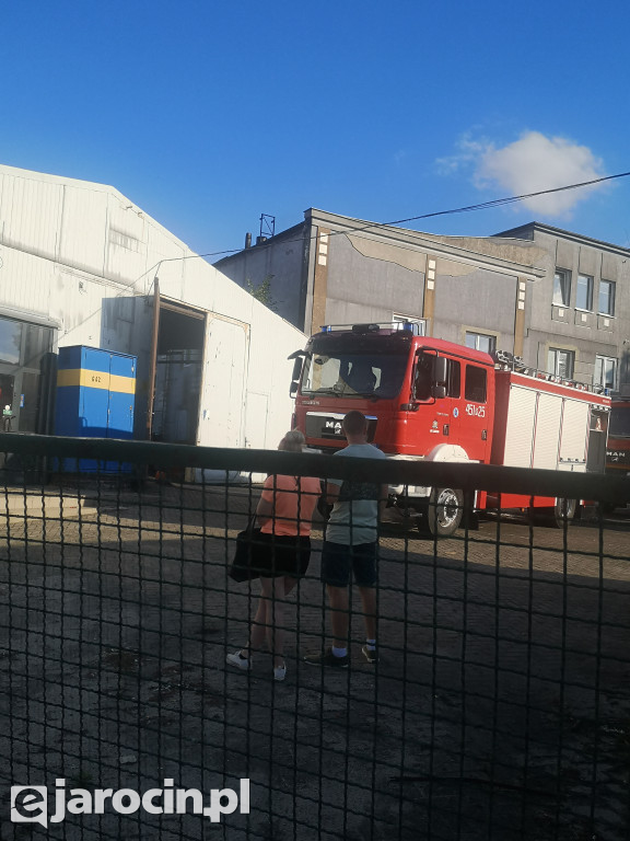 Pożar przy hotelu Kasyno w Jarocinie