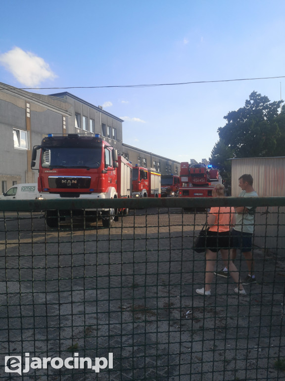 Pożar przy hotelu Kasyno w Jarocinie