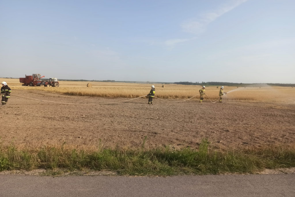 Pożar zboża na pniu w Panience