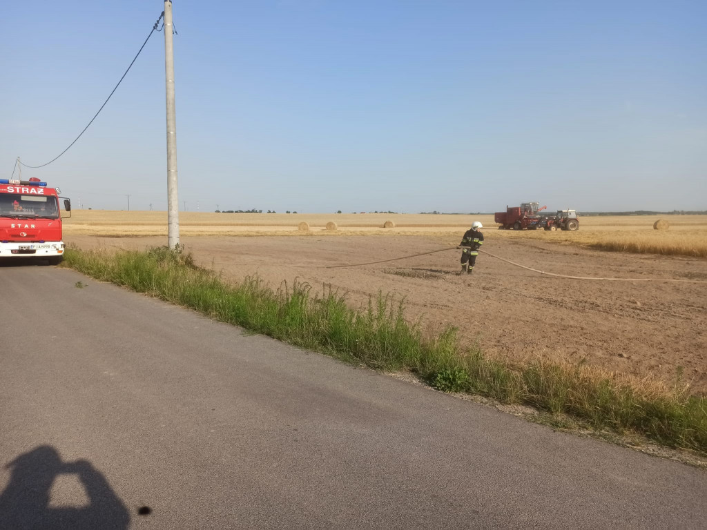 Pożar zboża na pniu w Panience