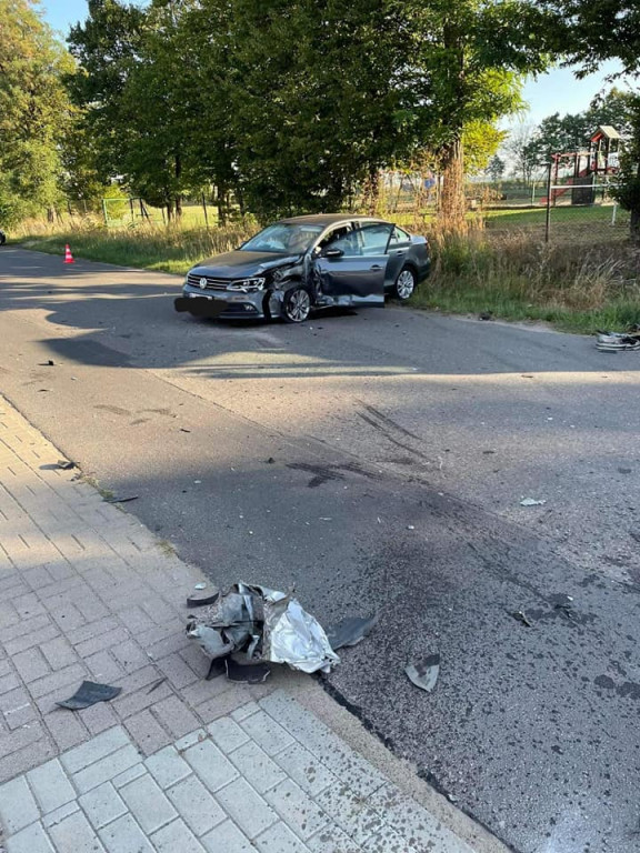 Czołowe zderzenie w Wilkowyi