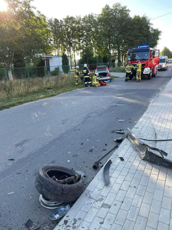 Czołowe zderzenie w Wilkowyi
