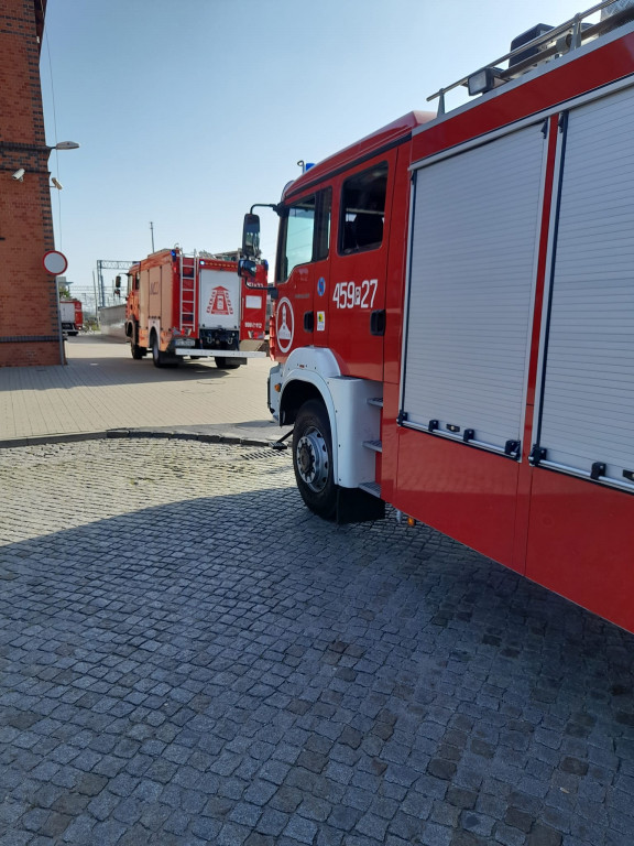 Pożar lokomotywy na jarocińskim dworcu