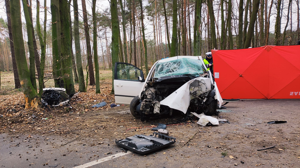 Śmiertelny wypadek między Zakrzewem a Goliną