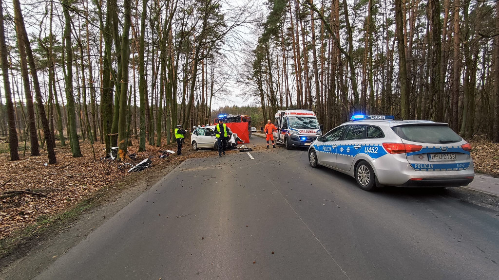 Śmiertelny wypadek między Zakrzewem a Goliną