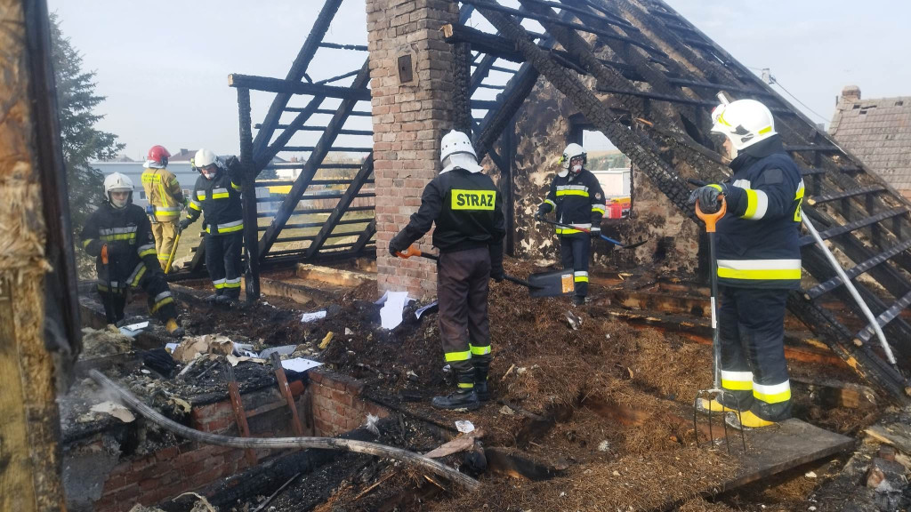 Pożar domu w Łuszczanowie