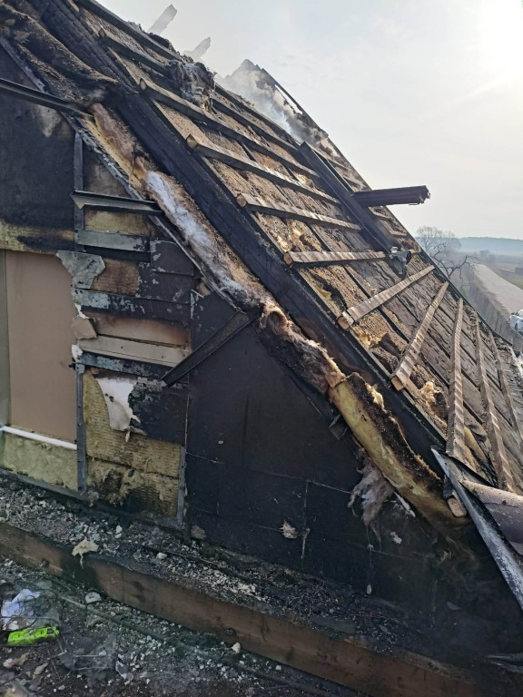 Pożar domu w Łuszczanowie