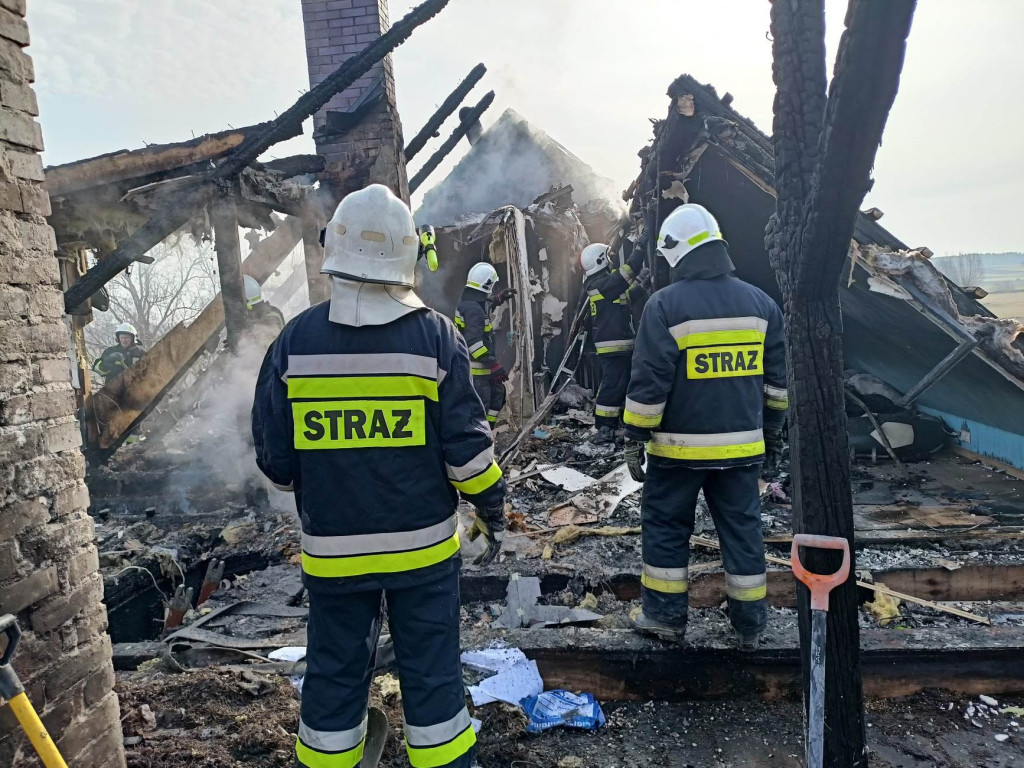 Pożar domu w Łuszczanowie