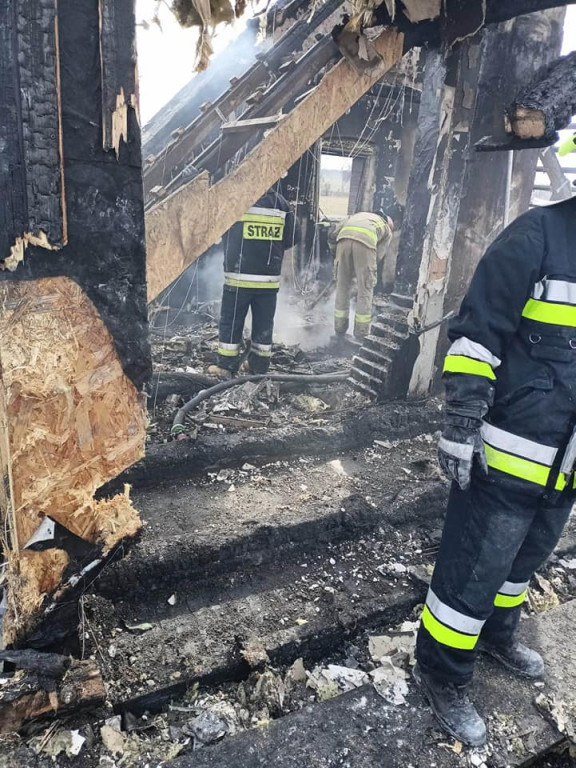 Pożar domu w Łuszczanowie