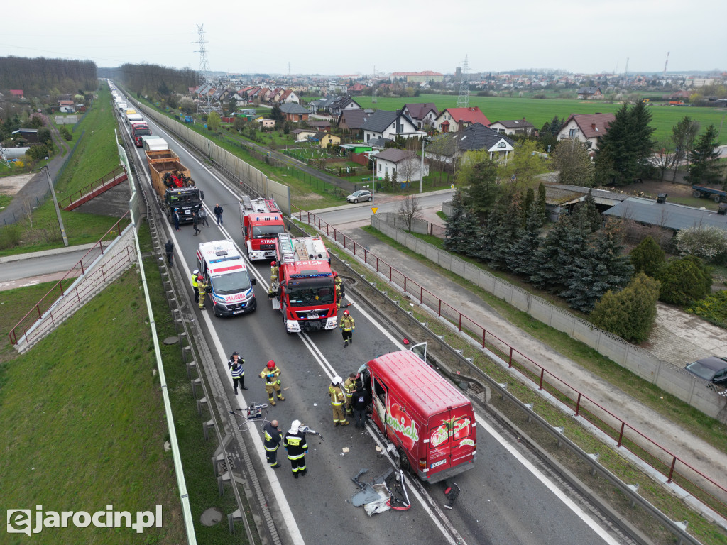 Wypadek na obwodnicy Jarocina