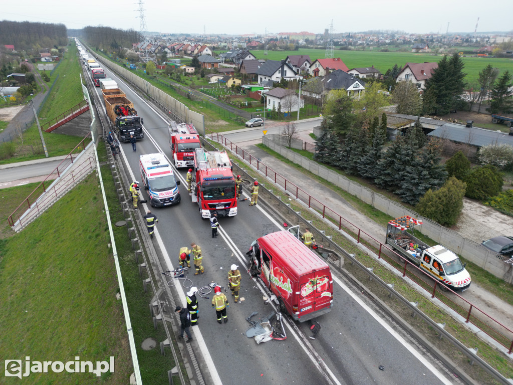 Wypadek na obwodnicy Jarocina