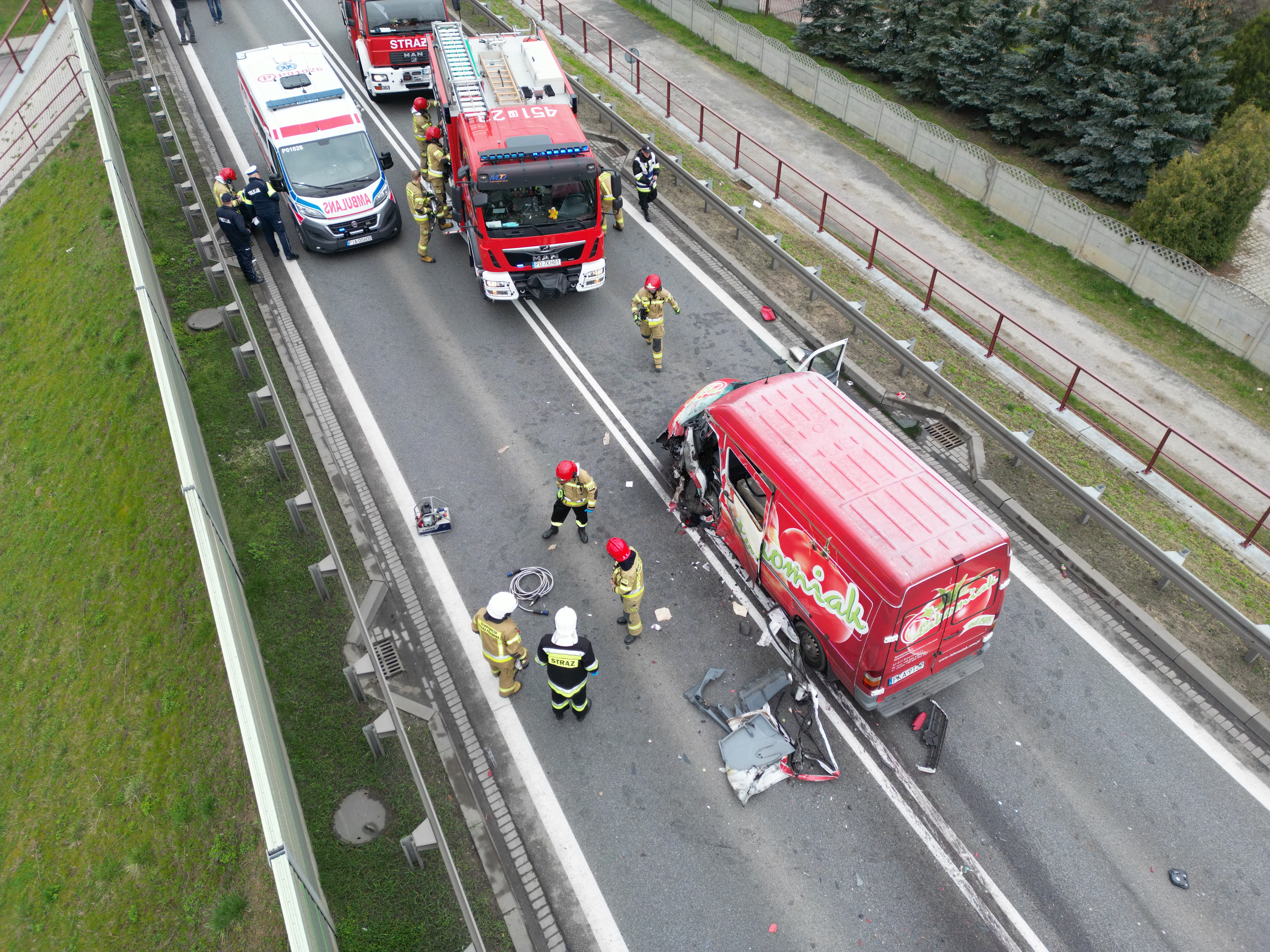 Wypadek na obwodnicy Jarocina