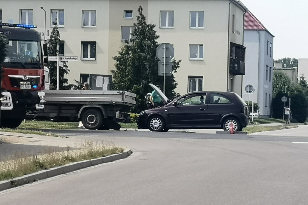 Kolizja na ul. Wojska Polskiego w Jarocinie