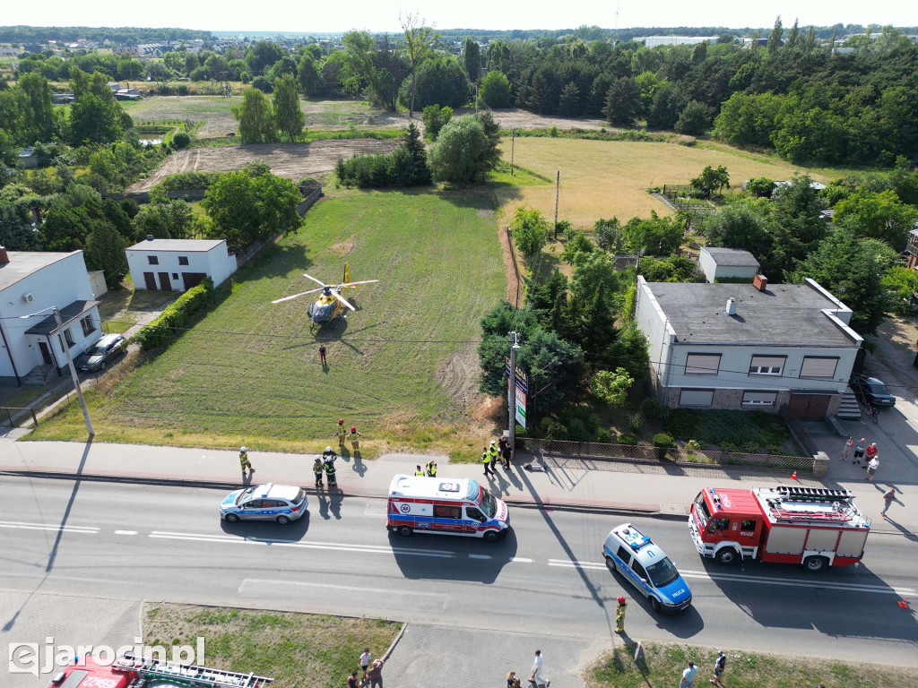 Wypadek na hulajnodze na ul. Wrocławskiej w Jarocinie