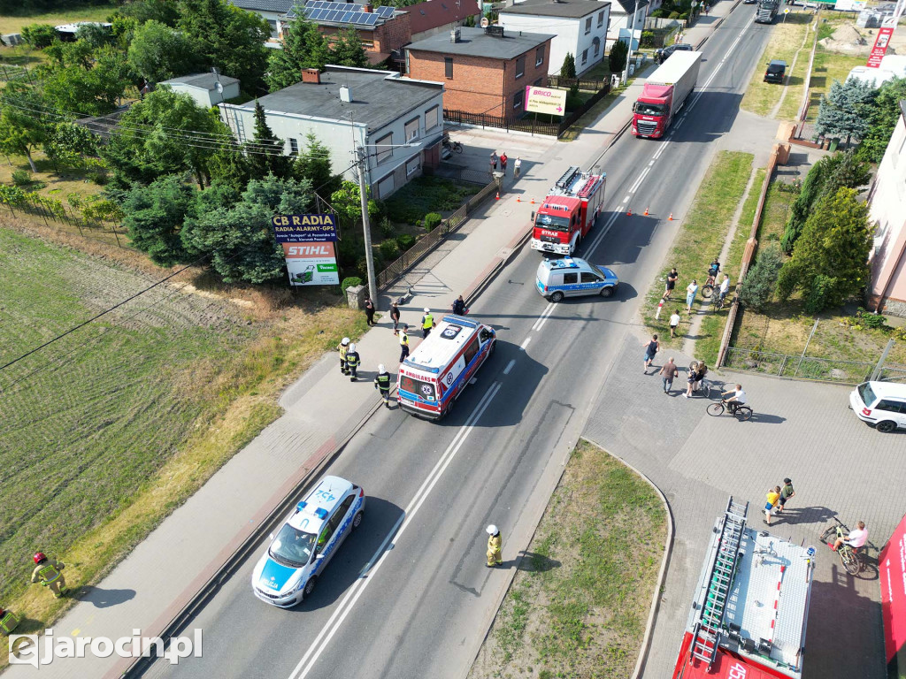 Wypadek na hulajnodze na ul. Wrocławskiej w Jarocinie