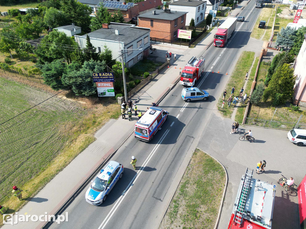 Wypadek na hulajnodze na ul. Wrocławskiej w Jarocinie