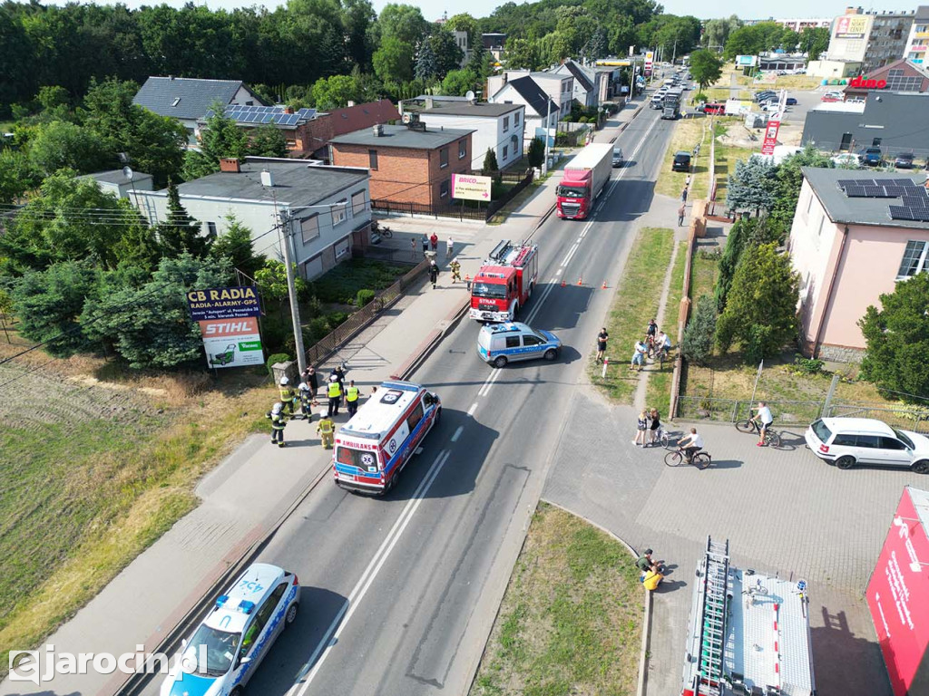 Wypadek na hulajnodze na ul. Wrocławskiej w Jarocinie