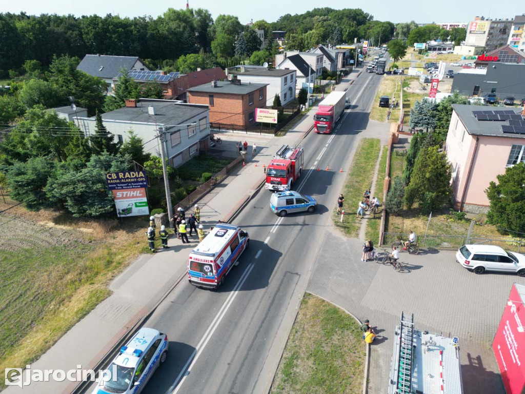 Wypadek na hulajnodze na ul. Wrocławskiej w Jarocinie