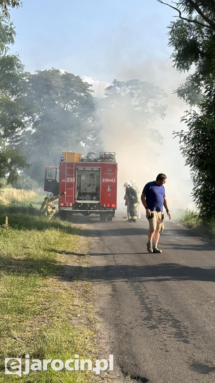 Pożar przy drodze na Radliniec