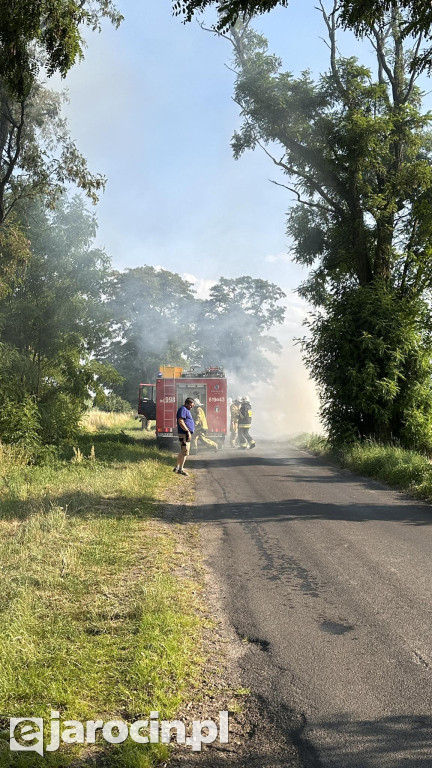 Pożar przy drodze na Radliniec