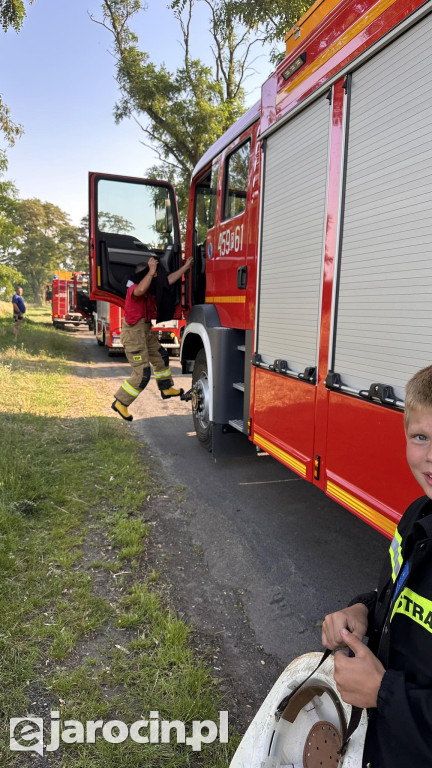 Pożar przy drodze na Radliniec