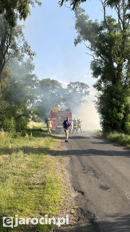 Pożar przy drodze na Radliniec