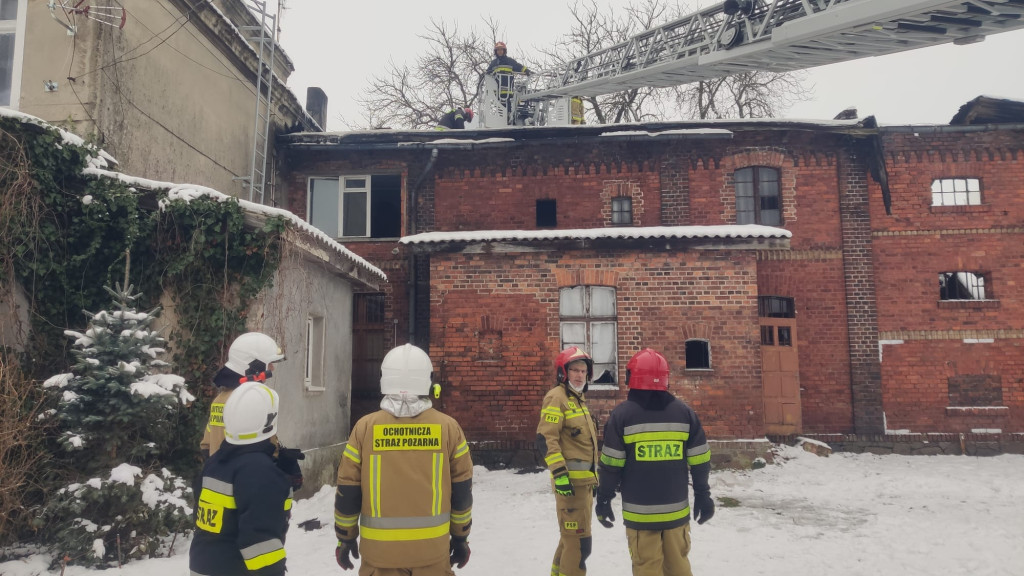 Pożar pałacyku w Parzęczewie