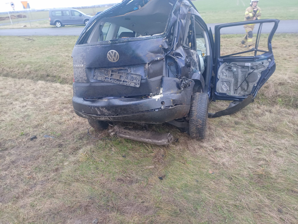 Zderzenie Volkswagena ze śmieciarką