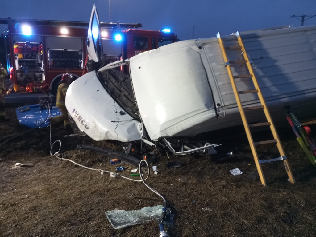 Wypadek busa na krajowej „15”