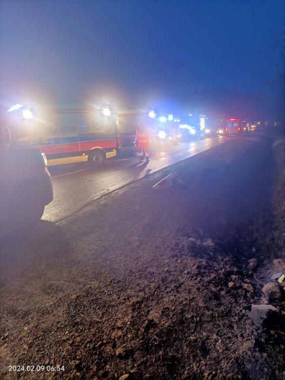 Wypadek busa na krajowej „15”