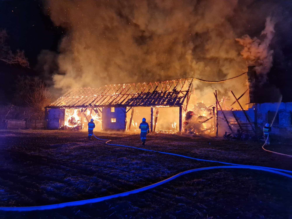 Pożar stodoły w Kretkowie