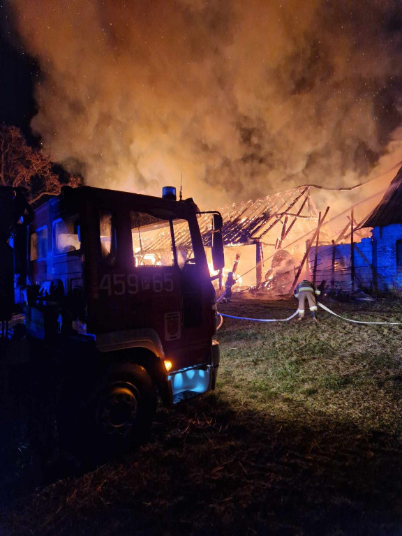 Pożar stodoły w Kretkowie