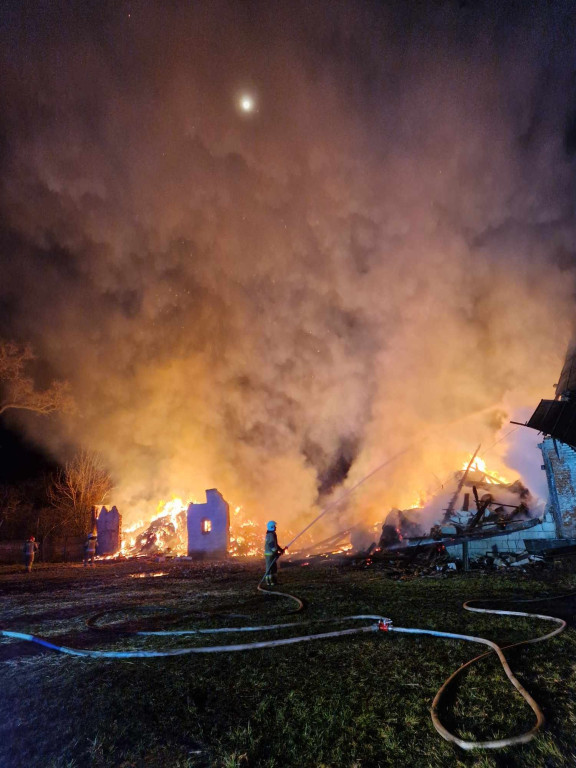 Pożar stodoły w Kretkowie