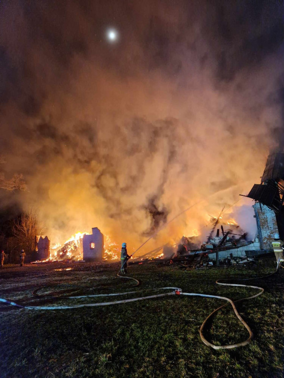 Pożar stodoły w Kretkowie