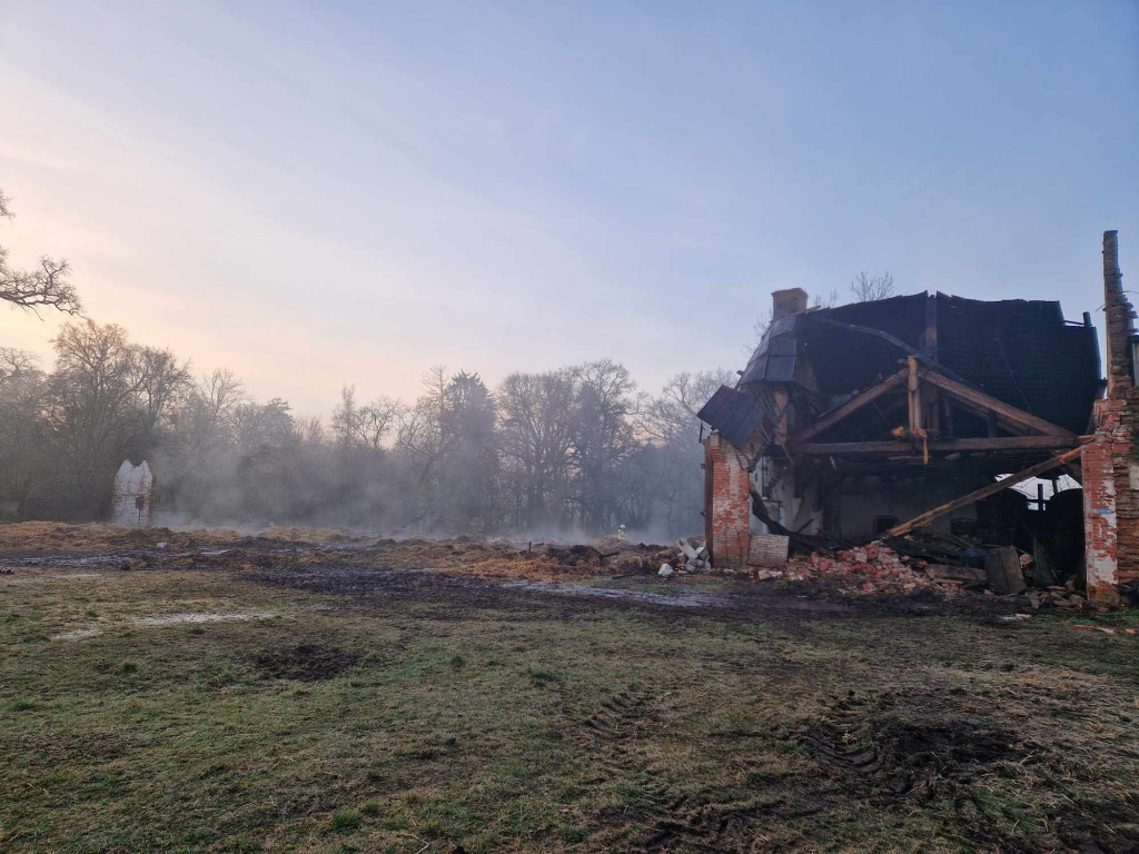 Pożar stodoły w Kretkowie