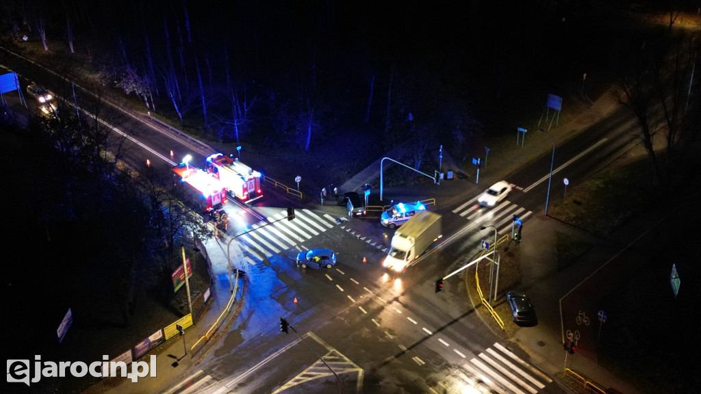 Wypadek na skrzyżowaniu ulic Wrocławskiej i Powstańców Wlkp.