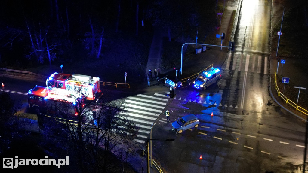 Wypadek na skrzyżowaniu ulic Wrocławskiej i Powstańców Wlkp.