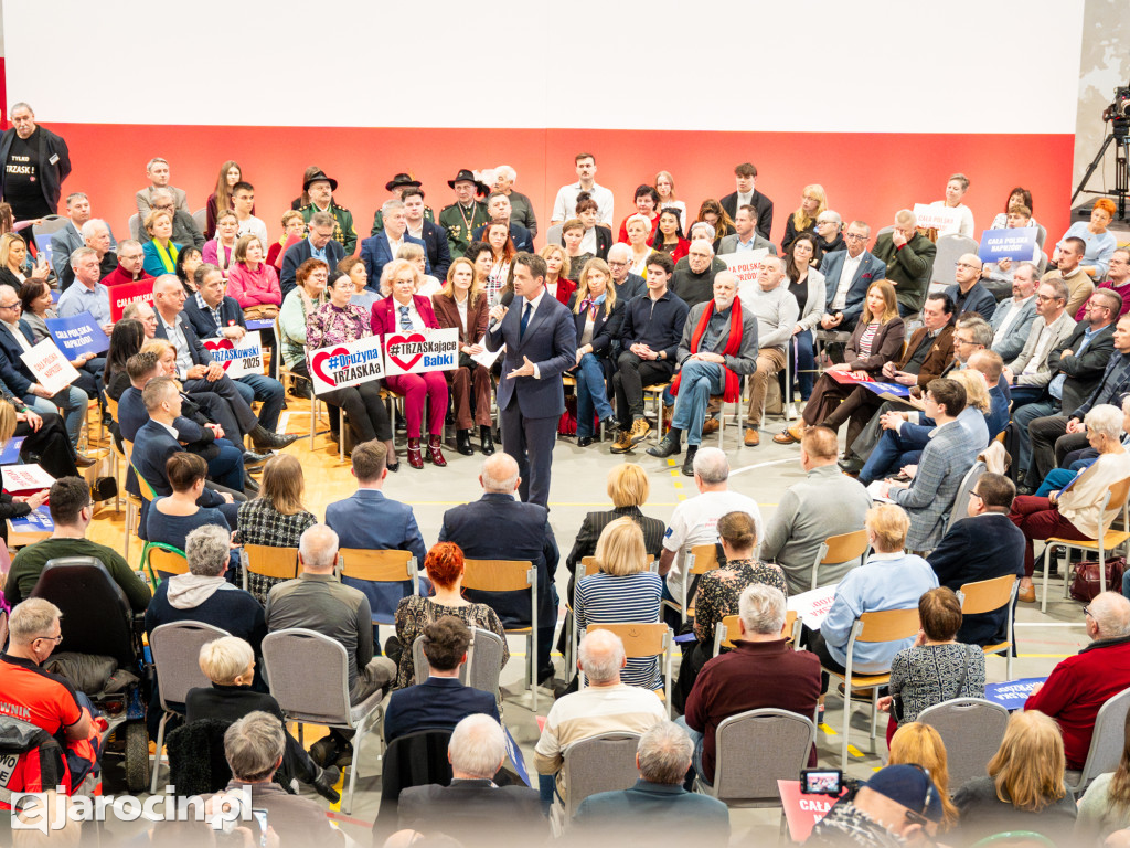 Tłumy na spotkaniu Rafała Trzaskowskiego w Jarocinie