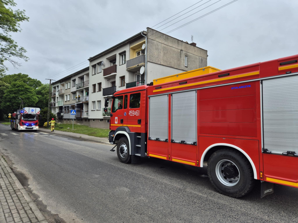 Pożar skrzynki elektrycznej w Komorzu Przybysławskim